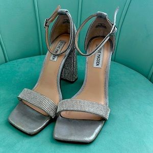 Steve Madden Tiaa Rhinestone High Heel Sandal size 8